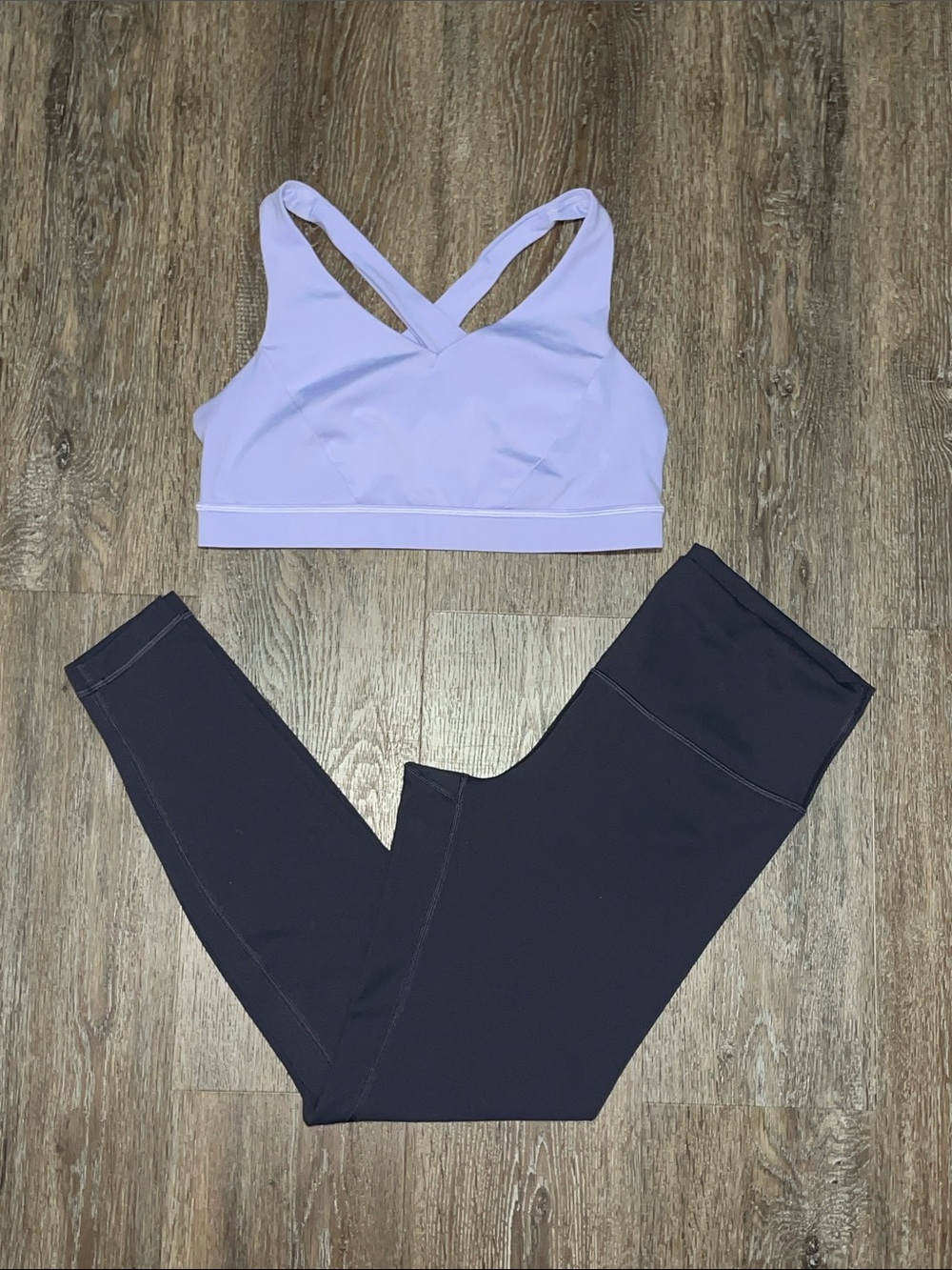 EUC Lululemon Purple Shades Workout Set. Size 12